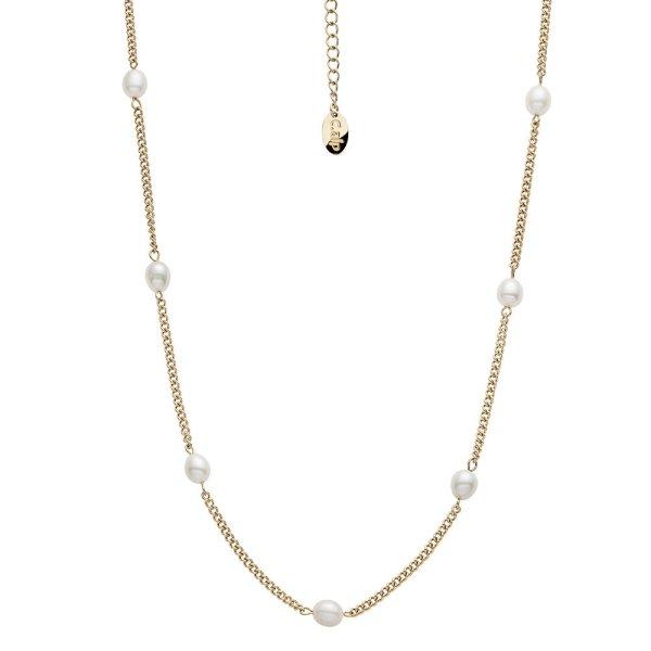 CRYSTalp Bájos, aranyozott nyaklánc gyöngyökkel Tide Pearl 12243.EG
