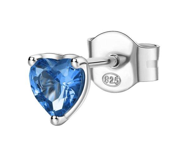 Brosway Ezüst single fülbevaló Szív Fancy Freedom Blue FFB88 - 1 db
