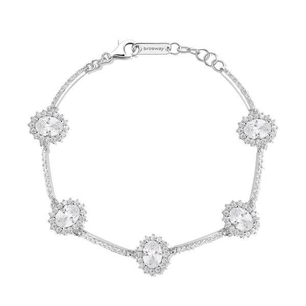 Brosway Luxus ezüst karkötő cirkónium kövekkel Fancy Infinite White FIW46