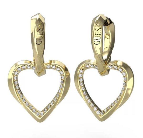 Guess Bájos aranyozott fülbevaló medálokkal Mon Amour JUBE04617JWYGT/U