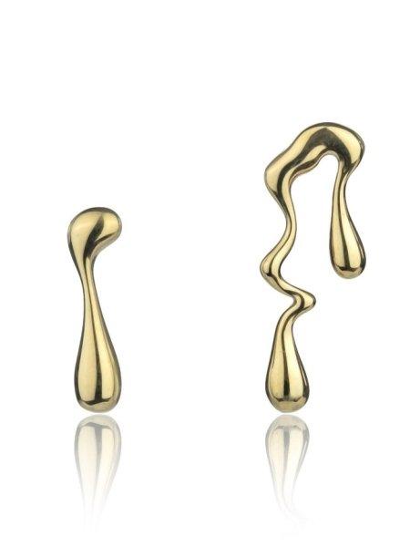 Marc Malone Aszimmetrikus aranyozott fülbevaló Averie Gold Earrings MCE24018G