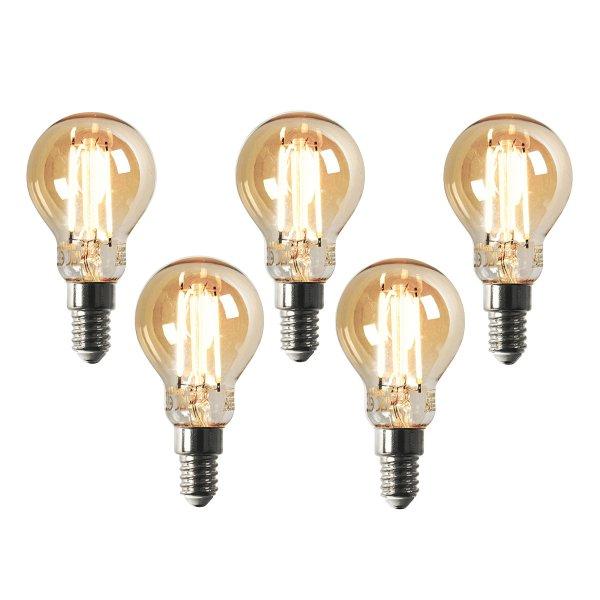 5 db Smart E14 szabályozható Kelvin LED lámpában P45 goldline 4,9W 470 lm
1800-4000K