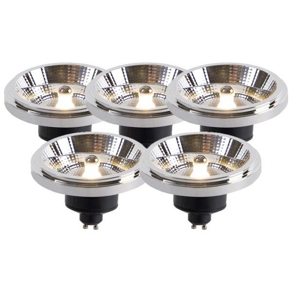 5 db-os készlet GU10 LED izzó AR111 11W 820lm 3000K
