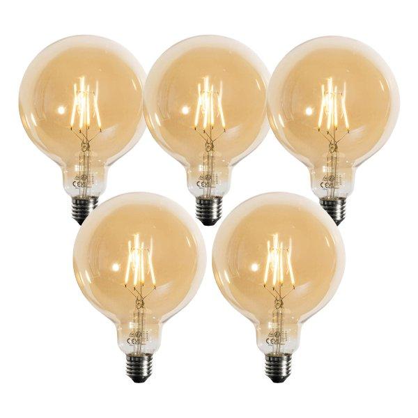 5 db E27 3 fokozatú dimmelhető LED arany G125 4W 450lm 2700K