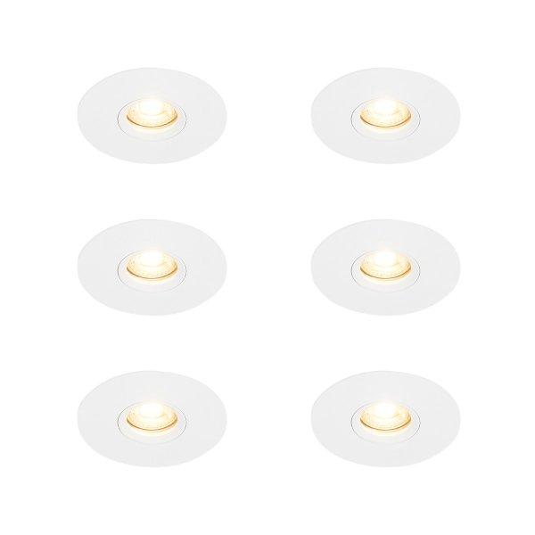 6 db Modern süllyesztett folt fehér 12 cm - Buco
