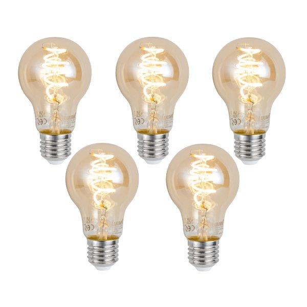 5 db Okos E27 szabályozható LED izzó A60 borostyán 4,9W 320lm 2500K