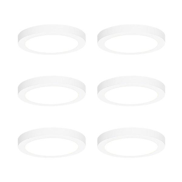 6 darabos süllyesztett vagy felületre szerelhető spotlámpa szett fehér 18
cm LED-del, 3 lépéses Dim to Warm funkcióval - Trans