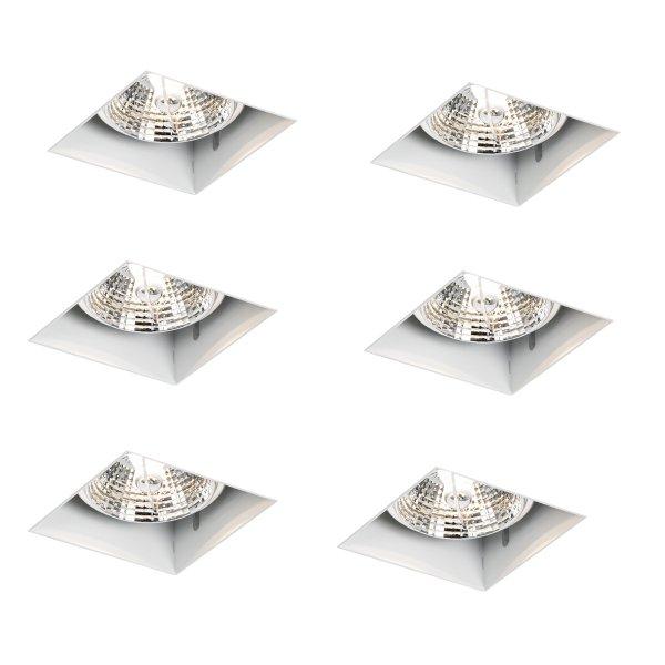 6 db-os süllyesztett spotlámpa szett fehér GU10 70 mm-es, szegély nélküli
- Oneon