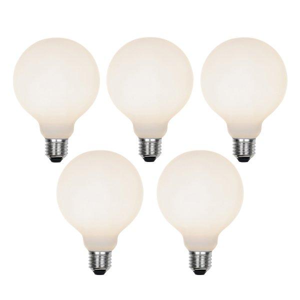 5 db E27 3 fokozatú dimmelhető LED izzó G95 Matt 5W 550lm 3000K szett