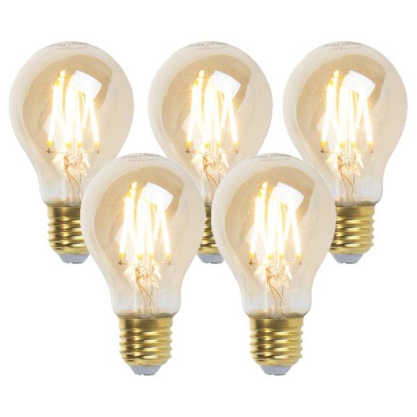5 db-os készlet E27 szabályozható LED izzó Goldline 5W 380lm 2200K