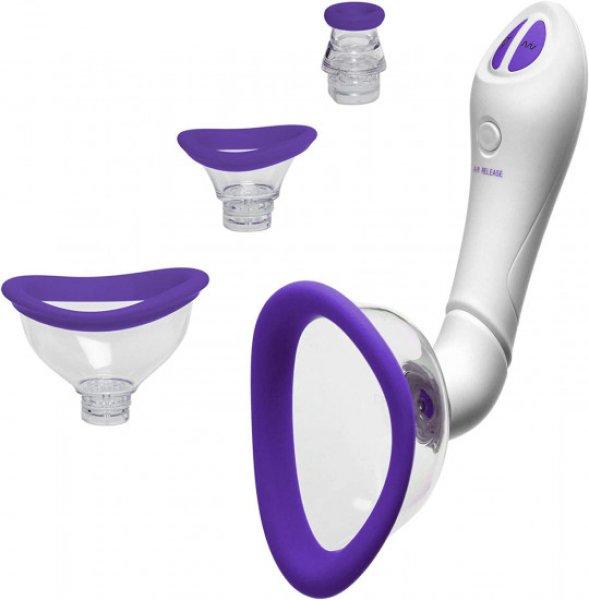 Multiple Euphoria automatikus vibrációs pumpa vaginára, csiklóra és
mellbimbókra, fehér
