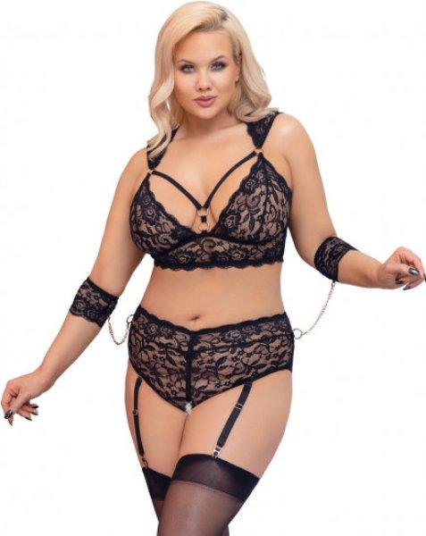 Plus size csipkés szett Seductive Bondage, XXXXL