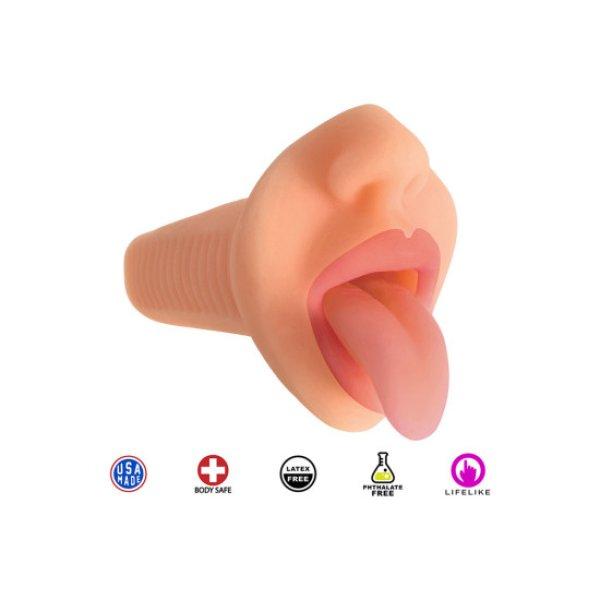 Curve Novelties Mistress Courtney Vibrating Deep Throat Mouth Stroker