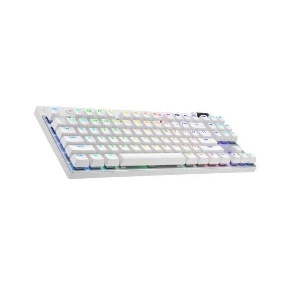 Logitech G PRO X TKL LIGHTSPEED - gamer billentyűzet, Tactile, fehér, US