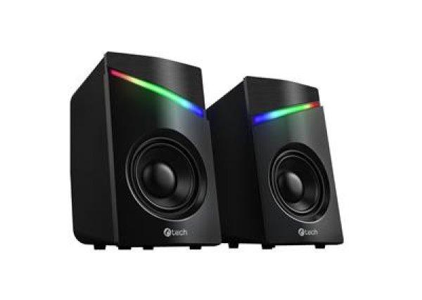 Repro C-TECH SPK-15, 2.0, RGB, fekete