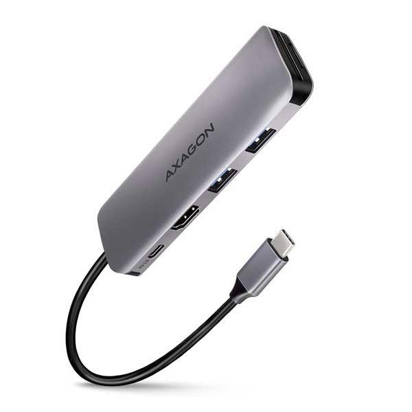AXAGON HMC-5, USB 3.2 Gen 1 hub, port 2x USB-A, HDMI, SD/microSD slot, PD 100W,
kábel USB-C 20cm