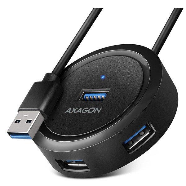 AXAGON HUE-P1A, 4x USB 3.2 Gen 1 ROUND hub, micro USB csatlakozó, kábel USB-A
30cm