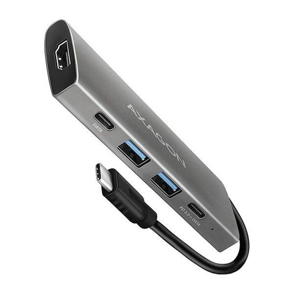 AXAGON HMC-5G2, USB 10Gb/s hub, port 2x USB-A, 2x USB-C, HDMI 4k/60, PD 100W,
kábel USB-C 13cm