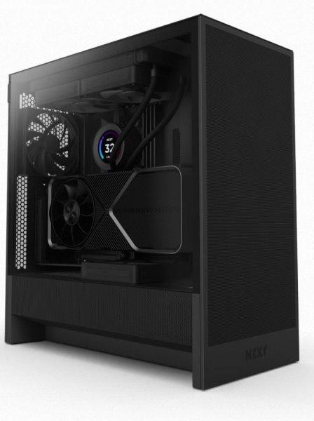 NZXT case H5 Flow / 2x120 mm fan / mesh / Black