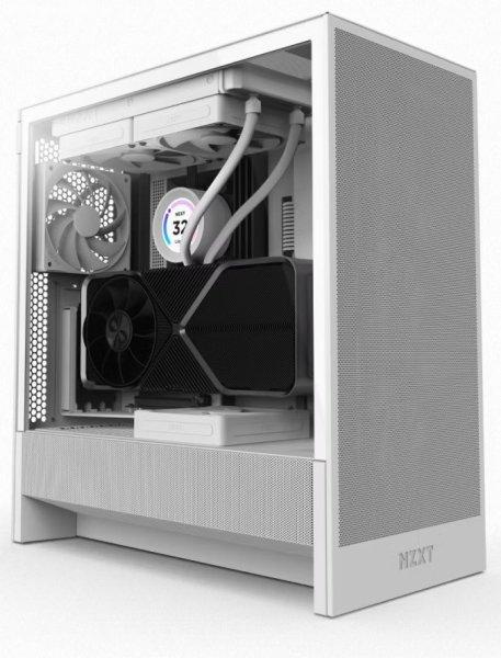 NZXT case H5 Flow / 2x120 mm fan / mesh / White