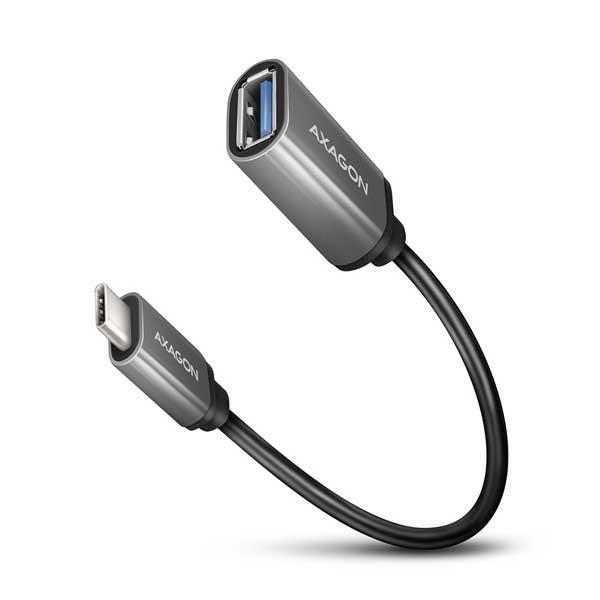 AXAGON RUCM-AFAC, kábel redukció USB-C (M)  USB-A (F), 20cm, USB 3.2 Gen 1,
3A, ALU