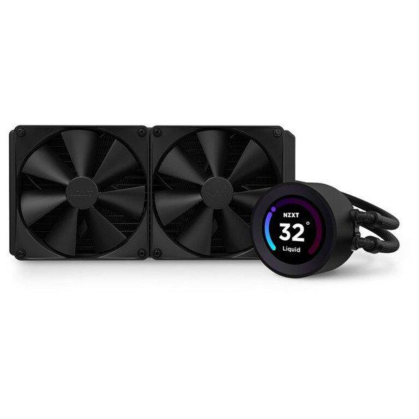 NZXT AIO liquid cooler CPU Kraken 280 ELITE / 2x140mm fan / 4-pin PWM / LCD
display / black