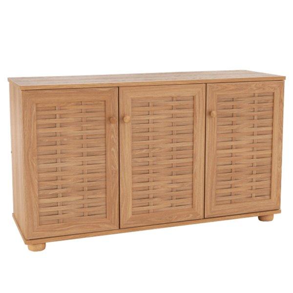 KONDELA Cipősszekrény, MDF laminált, natúr, FP 02