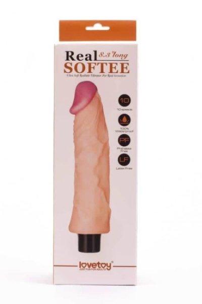 LoveToy REAL SOFTEE Vibrating Dildo 8,3