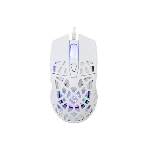 WHITE SHARK GM-5018W CARADOC-B 7D / 7200 dpi fehér RGB gamer egér