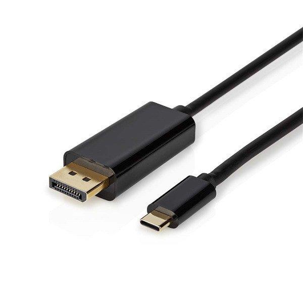 Nedis CCGL64352BK20 USB C (USB-C) - Displayport kábel, USB3.2 Gen 1, 4K@60Hz,
2m, (USB3.1, USB3.0, USB2.0)