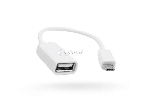 Micro USB - OTG USB kábel - fehér