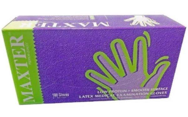 Maxter Latex kesztyű, enyhén púderezett 100 db