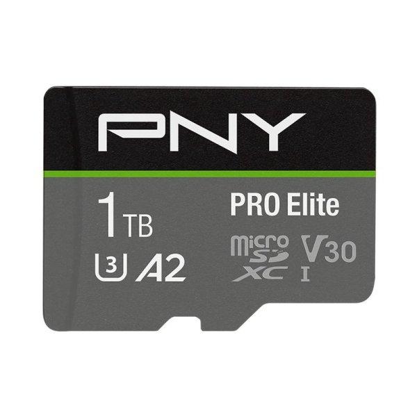 PNY 1TB microSDXC Pro Elite Class 10 U3 V30 A2 + adapterrel