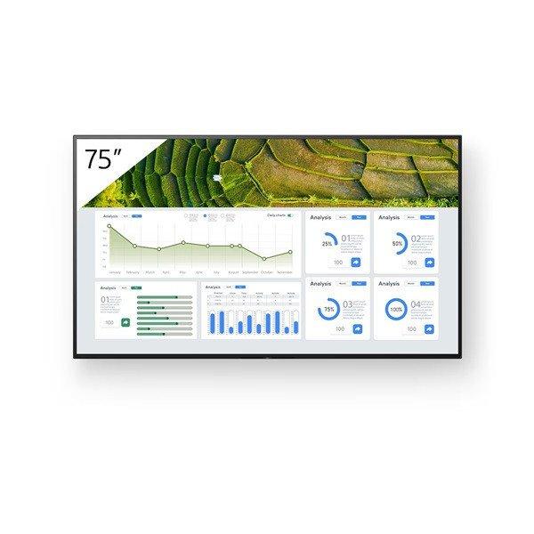 SONY Bravia 24/7 FW-75BZ30L 75" professzionális LCD kijelző, Android TV,
3840x2160, 16:9, 440 cd/m2, 4xHDMI/2xUSB/WIFI