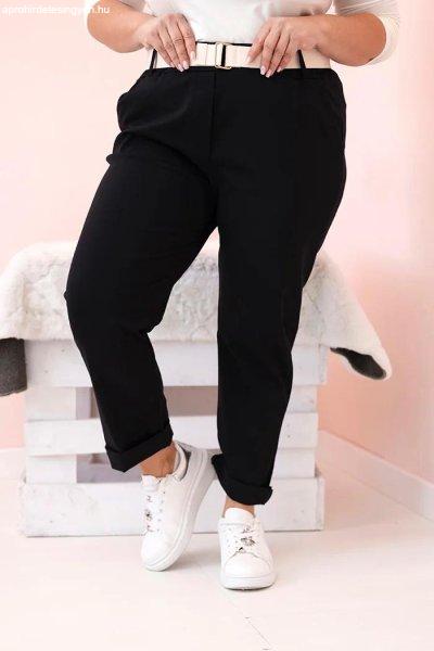 Oversize nadrág övvel, 52293-4 modell, fekete