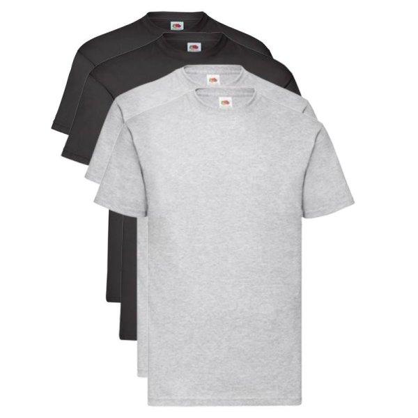 Fruit of the Loom rövid ujjú póló, duplasoros varrással, unisex, 2-2db
fekete és szürke, S