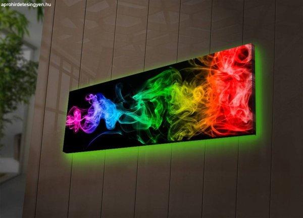 LED-es megvilágítású vászon falikép, többszínű - - Butopêa