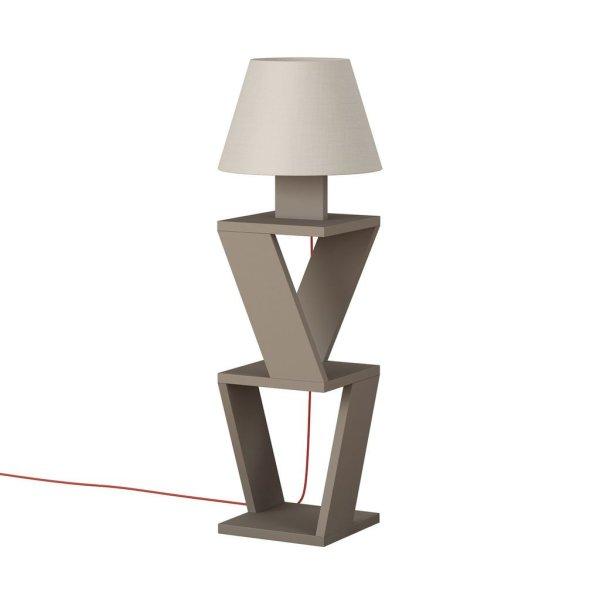 Állólámpa polcokkal 85 cm, világos mokka szín, fehér - NUIT CALME -
Butopêa