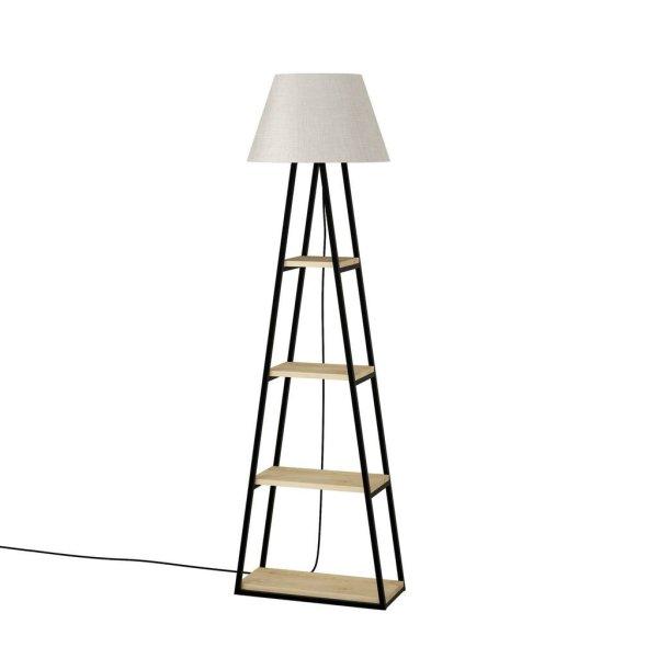 Állólámpa polcokkal 165 cm, tölgy színű, törtfehér - TRIGULI -
Butopêa