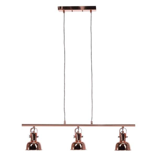 Retro stílusú fém csillár, rosegold - TRIOSWING - Butopêa