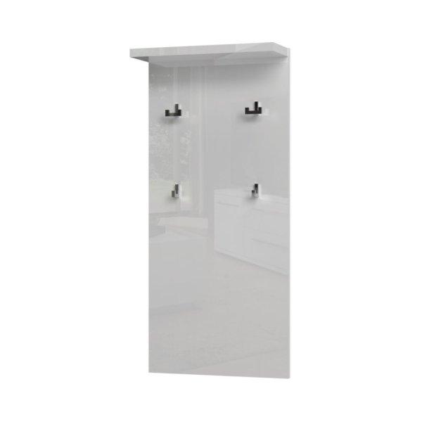 Előszoba panel, 4 akasztóval, 46 cm, magasfényű fehér - BRILLANCE -
Butopêa