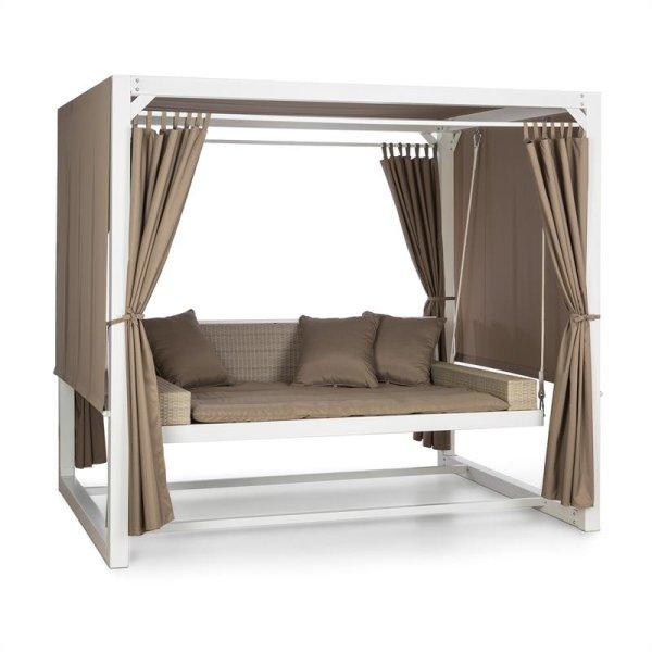 Blumfeldt Eremitage luxus hintaszék, 236x180x210cm, fehér/barnásszürke