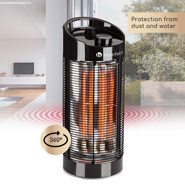Blumfeldt Heat Guru 360, állványos hősugárzó, 1200/600 W, 2 fűtési
fokozat, IPX4, fekete