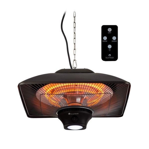 Blumfeldt Heat Square, infravörös hősugárzó, 1000 / 2000 W, szén
fűtőtest, IP34, LED