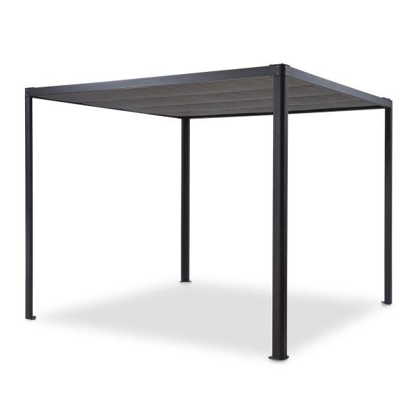 Blumfeldt Pantheon RemoteShade, pavilon, motorizált tető, 3 x 3 m, 280 g/m²,
szürke
