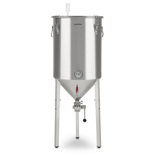 Klarstein Gärkeller Pro XL, erjesztő edény, 60 l, élesztő leeresztő
szelep, rozsdamentes acél