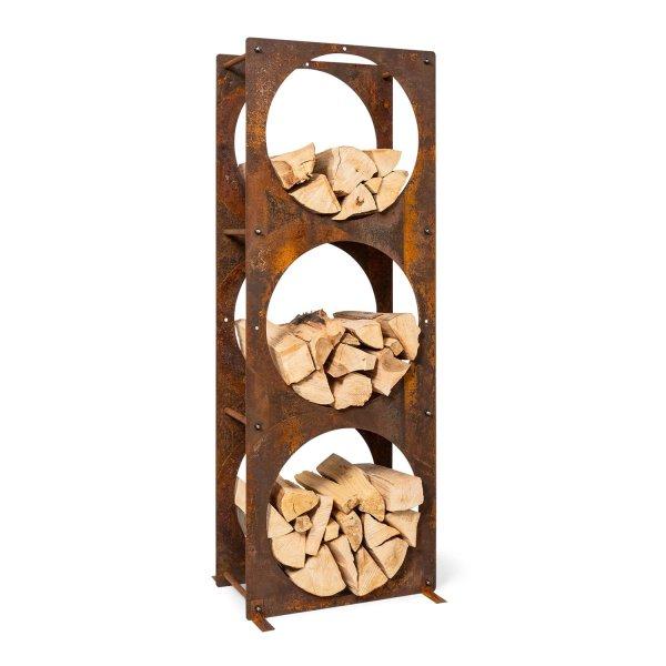 Blumfeldt Trio Circulo fa állvány, polc, 55 x 160 x 30 cm, 3 mm acél,
rozsdás kinézet