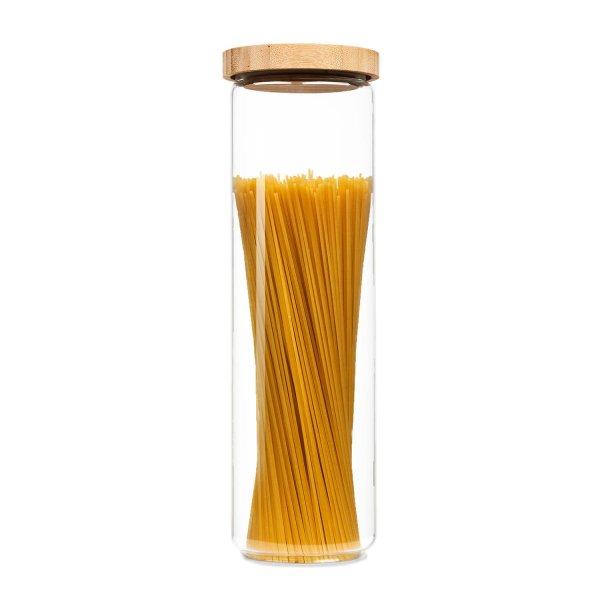 Klarstein Tárolóedény, bambusz fedéllel, 1700 ml, egymásra helyezhető,
légmentesen zárható