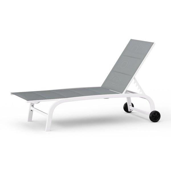 Blumfeldt Lounger Limala XXL, nyugágy, 160 kg teherbírás, 5 fokozatban
állítható háttámla, kerekek