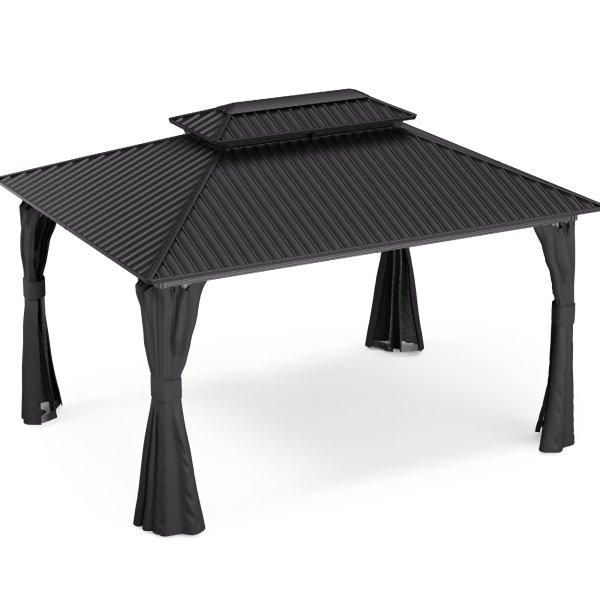 Blumfeldt ShadeFortress, pergola, 4 x 3 m, horganyzott acél tető, véd a nap,
eső és a szél ellen
